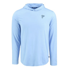 Atlanta Falcons Men's Cutter & Buck Coastline Epic Comfort Eco Recycled Men's Hooded Shirt Powder Blue | NFL