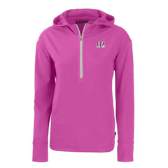 Cincinnati Bengals Cutter & Buck Women's Daybreak Eco Recycled Half-Zip Hoodie Pink | NFL