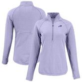 Buffalo Bills Cutter & Buck Women's Peshastin Eco Fleece Recycled Half-Zip Top Purple | NFL