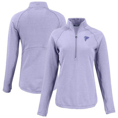 Atlanta Falcons Cutter & Buck Women's Peshastin Eco Fleece Recycled Half-Zip Top Purple | NFL