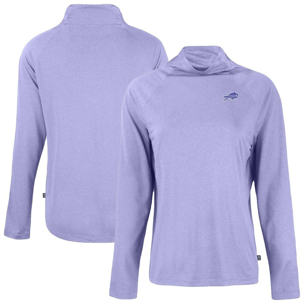 Buffalo Bills Cutter & Buck Women's Coastline Epic Comfort Eco Recycled Funnel Neck Pullover Top Lavender | NFL