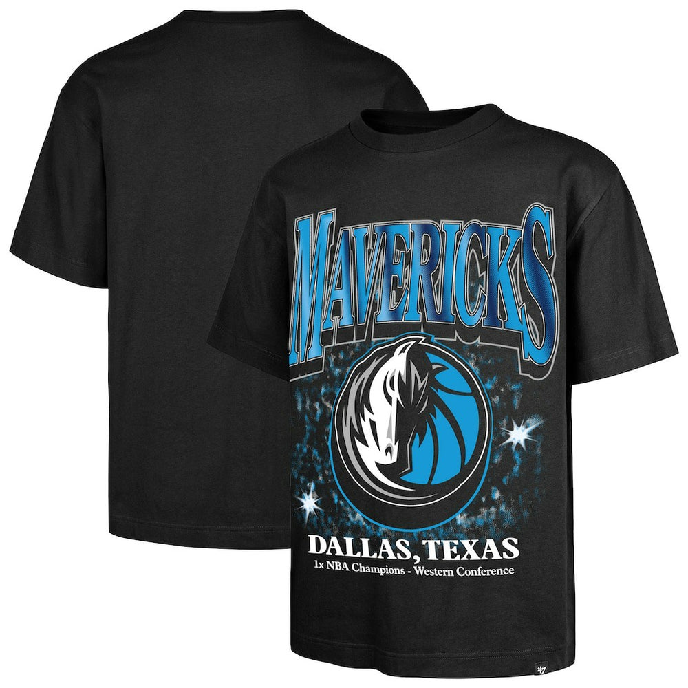Dallas Mavericks '47 Past Champs Collection Flashbulb Foundation T-Shirt Black - NBA