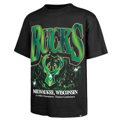 Milwaukee Bucks '47 Past Champs Collection Flashbulb Foundation T-Shirt Black - NBA