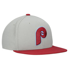 Philadelphia Phillies Mitchell & Ness Cooperstown Collection Basic Flip Snapback Hat - MLB