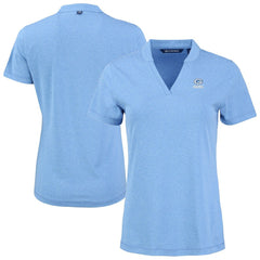 Green Bay Packers Cutter & Buck Women's Forge Heathered Stretch Blade Top Powder Blue | NFL