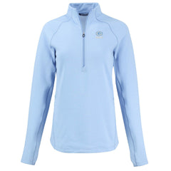 Green Bay Packers Cutter & Buck Women's Peshastin Eco Fleece Recycled Half-Zip Top Powder Blue | NFL