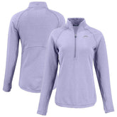 Los Angeles Chargers Cutter & Buck Women's Peshastin Eco Fleece Recycled Half-Zip Top Purple | NFL
