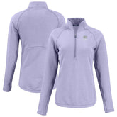 Green Bay Packers Cutter & Buck Women's Peshastin Eco Fleece Recycled Half-Zip Top Purple | NFL