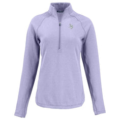 Minnesota Vikings Cutter & Buck Women's Peshastin Eco Fleece Recycled Half-Zip Top Purple | NFL