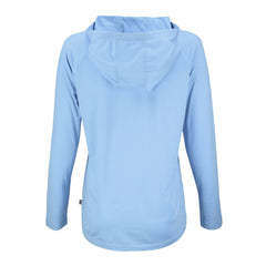 Denver Broncos Cutter & Buck Women's Coastline Epic Comfort Eco Recycled Long Sleeve Hoodie T-Shirt Powder Blue | NFL