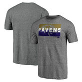 Baltimore Ravens Square Off Tri-Blend T-Shirt Heather Gray | NFL
