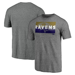 Baltimore Ravens Square Off Tri-Blend T-Shirt Heather Gray | NFL