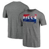 Buffalo Bills Square Off Tri-Blend T-Shirt Heather Gray | NFL