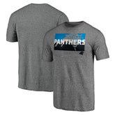Carolina Panthers Square Off Tri-Blend T-Shirt Heather Gray | NFL