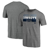 Dallas Cowboys Square Off Tri-Blend T-Shirt Heather Gray | NFL