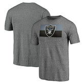 Las Vegas Raiders Square Off Tri-Blend T-Shirt Heather Gray | NFL