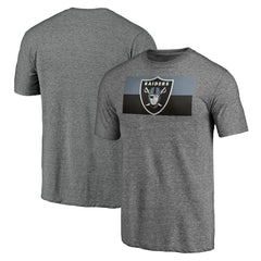 Las Vegas Raiders Square Off Tri-Blend T-Shirt Heather Gray | NFL