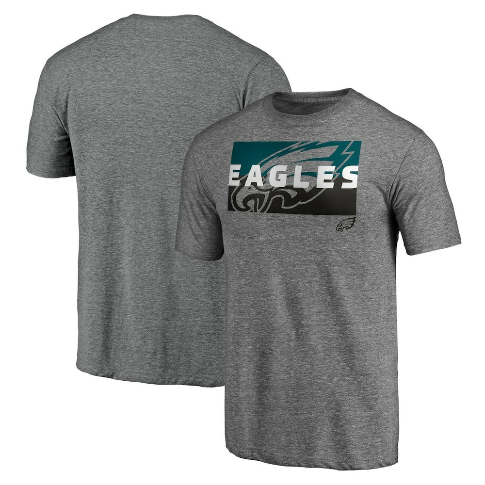Philadelphia Eagles Square Off Tri-Blend T-Shirt Heather Gray | NFL
