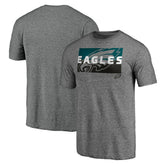 Philadelphia Eagles Square Off Tri-Blend T-Shirt Heather Gray | NFL