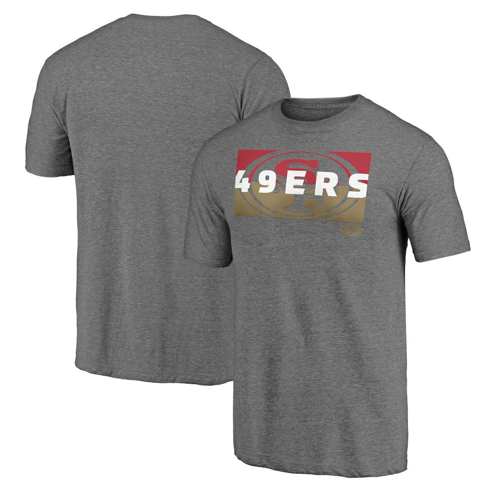 San Francisco 49ers Square Off Tri-Blend T-Shirt Heather Gray | NFL