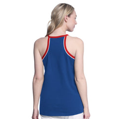 New York Rangers G-III 4Her by Carl Banks Women's Curveball Racerback Scoop Neck Slub Tank Top - Blue - NHL