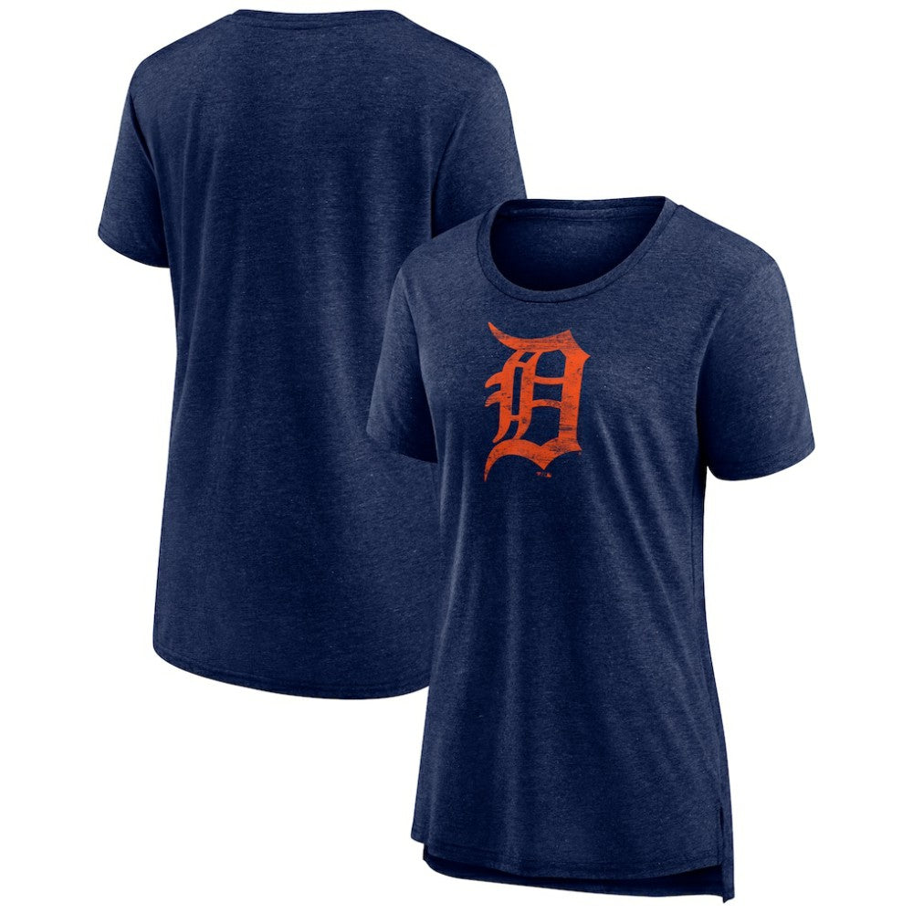Detroit Tigers Women's Weathered Official Logo Tri-Blend T-Shirt - MLB
