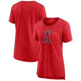 Los Angeles Angels Women's Weathered Official Logo Tri-Blend T-Shirt - MLB