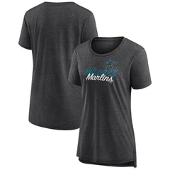 Miami Marlins Women's Practice Time Tri-Blend T-Shirt - MLB