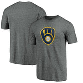 Milwaukee Brewers Weathered Official Logo Tri-Blend T-Shirt - MLB