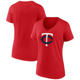 Minnesota Twins Women's Official Logo V-Neck T-Shirt - MLB