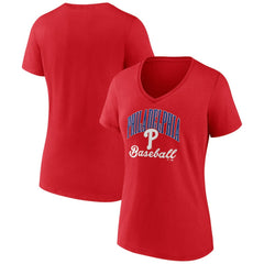 Philadelphia Phillies Women's Victory Script V-Neck T-Shirt - MLB