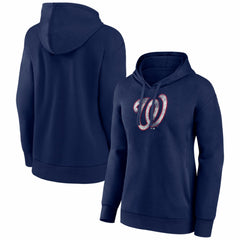 Washington Nationals Women's Distressed Team Pullover Hoodie - MLB