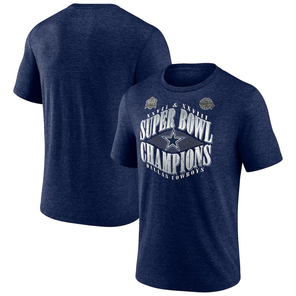 Dallas Cowboys Old Fashioned Tri-Blend T-Shirt Navy | NFL