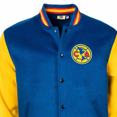 Club America Sport Design Sweden Free Kick Wool Varsity Jacket Royal - FIFA World CUP