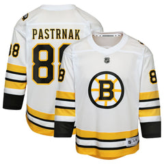 David Pastrnak Boston Bruins Youth Home Replica Player Jersey - White - NHL