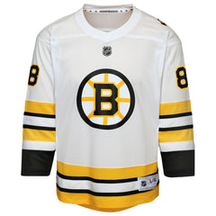 David Pastrnak Boston Bruins Youth Home Replica Player Jersey - White - NHL