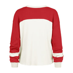 San Francisco 49ers '47 Women's Double Header Curve Toni Long Sleeve T-Shirt Cream | 47 brand