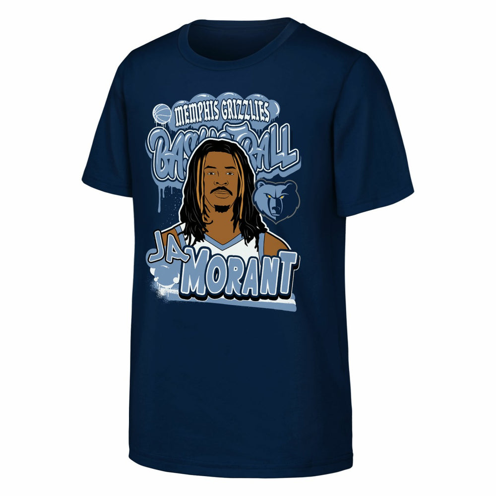 Ja Morant Memphis Grizzlies Outerstuff Youth Baller T-Shirt Navy - NBA