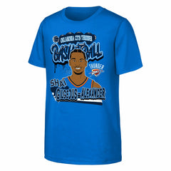 Shai Gilgeous-Alexander Oklahoma City Thunder Outerstuff Youth Baller T-Shirt Blue - NBA