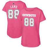 CeeDee Lamb Dallas Cowboys Girls Youth Player Name & Number T-Shirt Pink | NFL