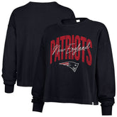 New England Patriots '47 Women's Muse Sydney Long Sleeve Cropped T-Shirt Navy | 47 brand