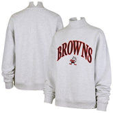 Cleveland Browns '47 Women's Vantage Mock Neck Pullover Sweatshirt Heather Gray | 47 brand