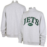 New York Jets '47 Women's Vantage Mock Neck Pullover Sweatshirt Heather Gray | 47 brand