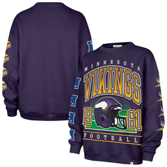 Minnesota Vikings '47 Women's Go Big Oversized Pullover Sweatshirt Purple | 47 brand