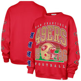 San Francisco 49ers '47 Women's Go Big Oversized Pullover Sweatshirt Scarlet | 47 brand
