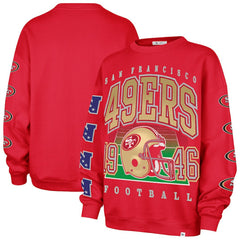 San Francisco 49ers '47 Women's Go Big Oversized Pullover Sweatshirt Scarlet | 47 brand