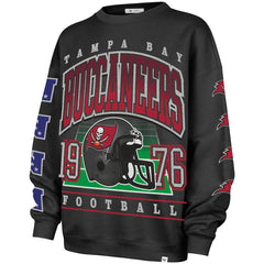 Tampa Bay Buccaneers '47 Women's Go Big Oversized Pullover Sweatshirt Charcoal | 47 brand