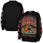 Cincinnati Bengals '47 Women's Go Big Oversized Pullover Sweatshirt Black | 47 brand