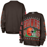 Cleveland Browns '47 Women's Go Big Oversized Pullover Sweatshirt Brown | 47 brand