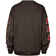 Cleveland Browns '47 Women's Go Big Oversized Pullover Sweatshirt Brown | 47 brand